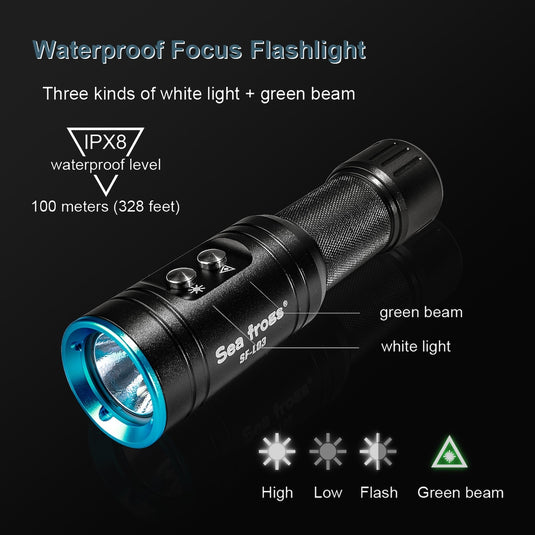 SF-L03 Amphibious Waterproof Flashlight 1000 Lumen