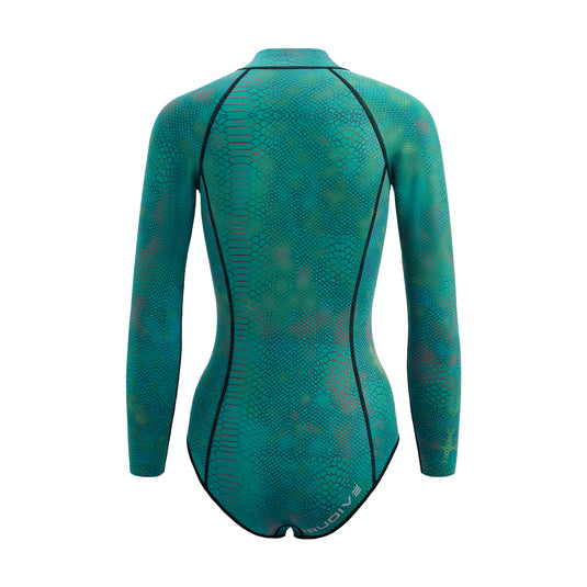 Turquoise Snake Skin Pattern Bikini 2mm Wetsuit