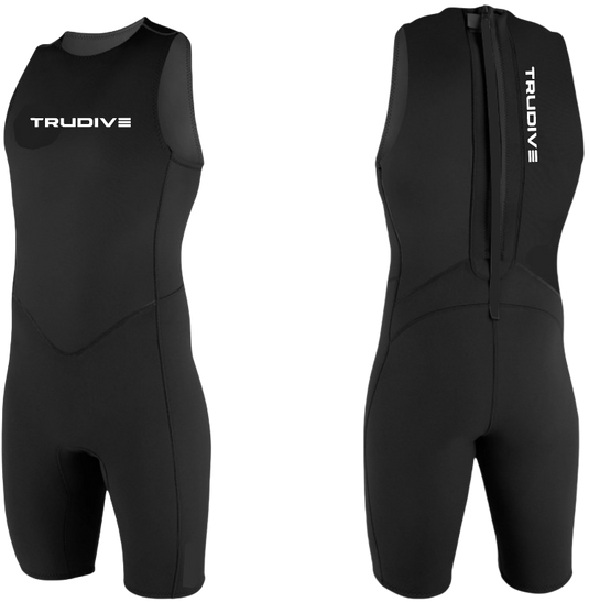 Back Zip Sleeveless with Short 2mm Wetsuit - Neoprene