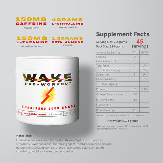 WAKE Pre-Workout (Various Flavors)