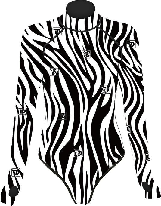 Zebra Print Series Backless Bikini 2mm Wetsuit
