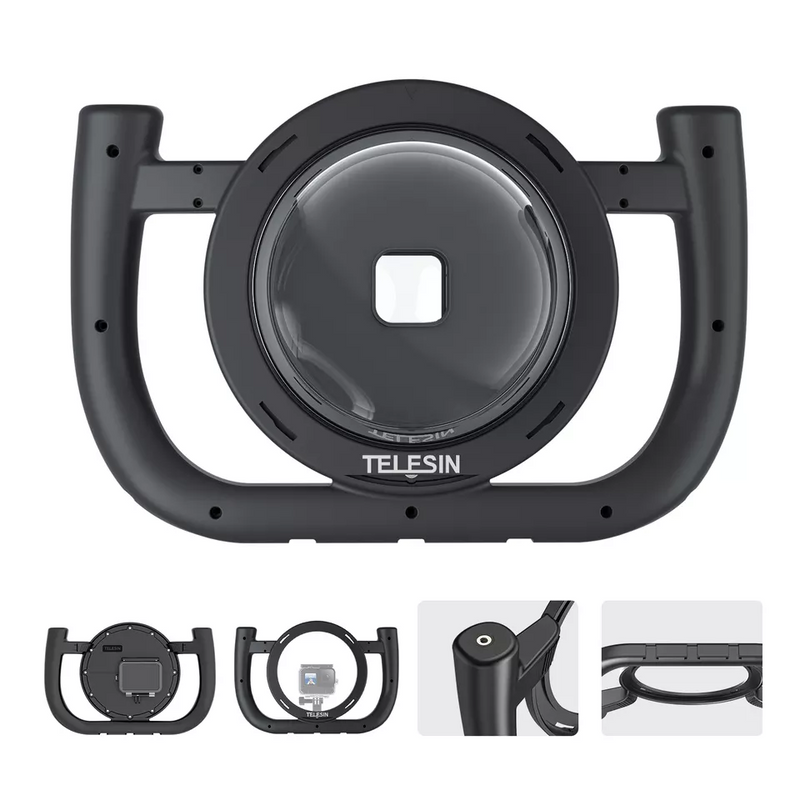 Load image into Gallery viewer, Telesin Waterproof Dome Port for GoPro Hero9/10/11
