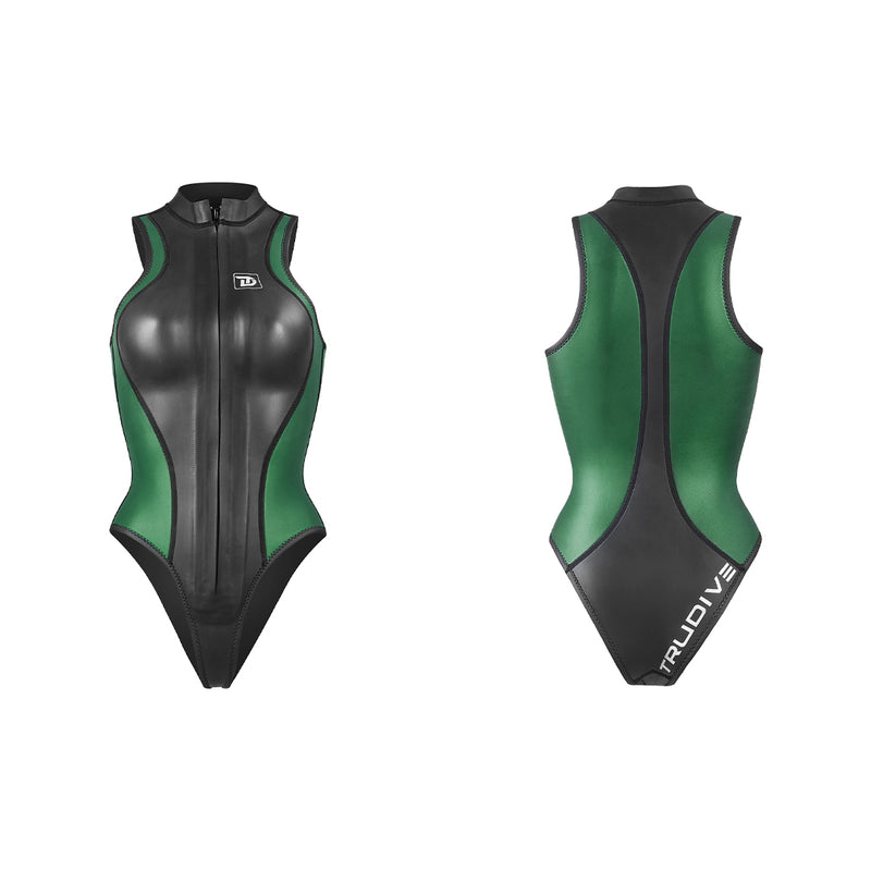 Load image into Gallery viewer, Siren Alpha Front Zip Sleeveless Bikini 2mm Wetsuit
