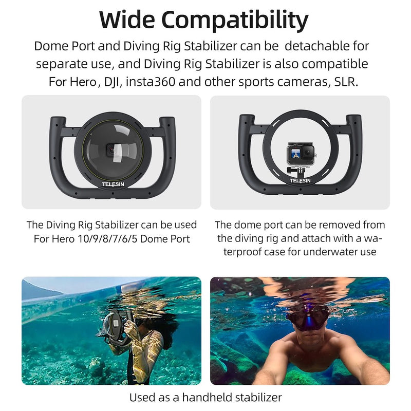 Load image into Gallery viewer, Telesin Waterproof Dome Port for GoPro Hero9/10/11
