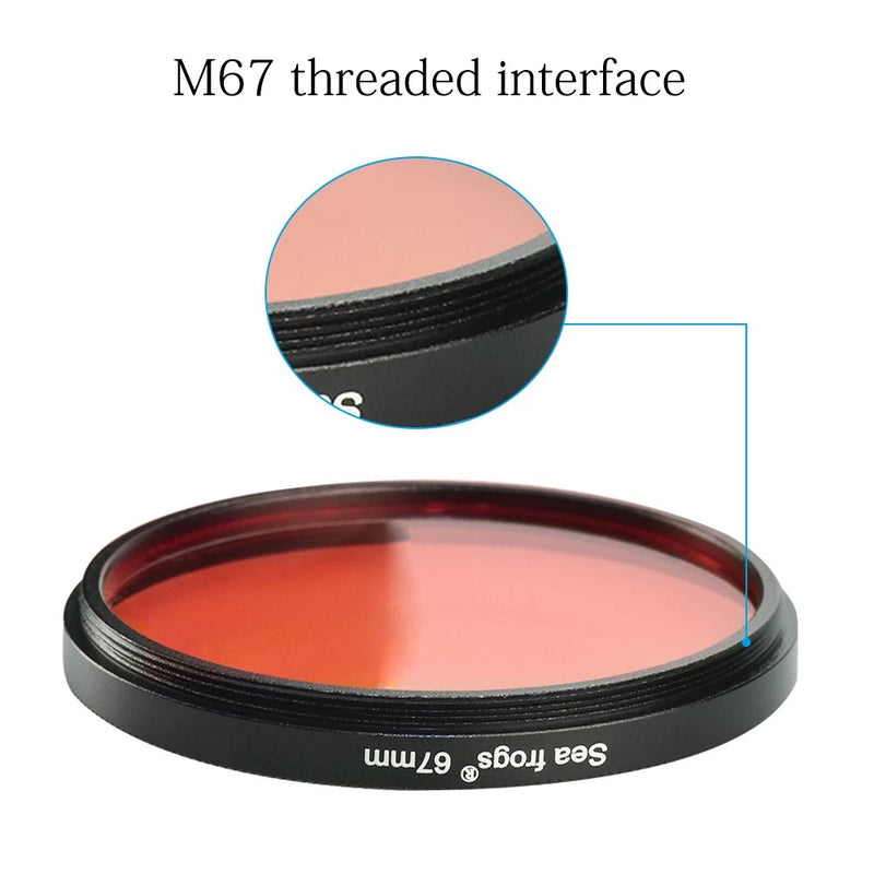 Load image into Gallery viewer, 67mm Red Filter for Underwater Cases
