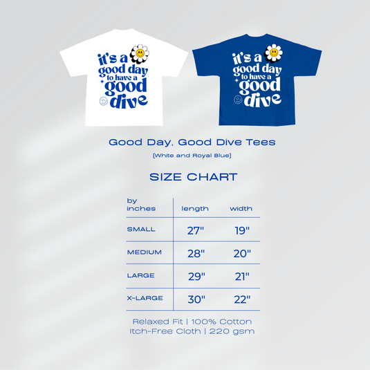 Good Day, Good Dive Tee | Royal Blue